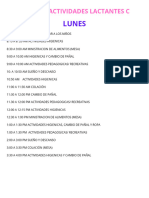 Rol de Actividades Lactantes C