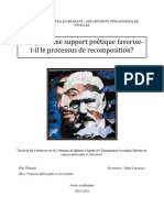 Le Rap Comme Support Poétique Favoriset-Il Le Processus de Recomposition? - Travail de Fin D'étude - Plas Thibault