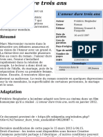 Résumé: L'amour Dure Trois Ans