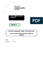 Grade 10 Heating and Cooling Curve