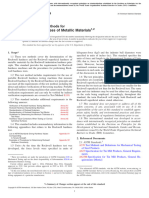 Rockwell Hardness of Metallic Materials: Standard Test Methods For