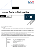 Lesson Script in Mathematics: National Math Program