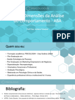 Dimensões Da Análise Do Comportamento Aplicada