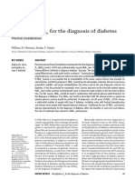 Hemoglobin A1c For The Diagnosis of Diab