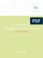 10 Workbook Antiderivatives and Indefinite Integrals (Solutions)