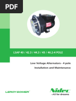 LSAP 40 / 42.3 / 44.3 / 45 / 46.2-4 POLE: Low Voltage Alternators - 4 Pole Installation and Maintenance