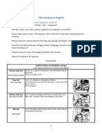 Glossaire Film Analysis in English