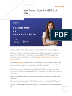 Google's Gemini Pro Vs GPT - 4 - A Detailed Guide