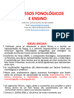 Processos Fonológicos e o Ensino