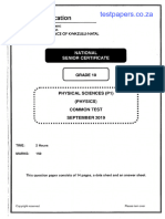 Phy p1 Sep QP & Memo 2019 Gr10