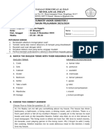 Sas I English Kelas 4 TP 2023-2024