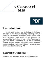 Basic Concepts of MIS