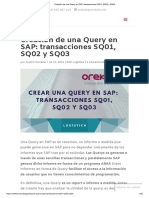 Creación de Una Query en SAP - Transacciones SQ01, SQ02 y SQ03