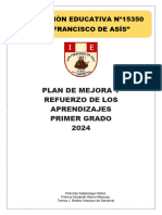 Plan de Mejora Primer Grado 2024