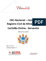 Projeto CRC Nacional Certidao Online Manual Do Usuario v1 0