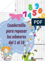 Cuadernillo para Repasar Los Numeros Del 1 Al 10