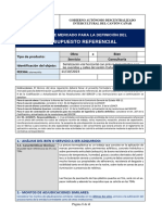 Presupuesto Referencial: Estudio de Mercado para La Definición Del