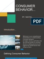 Consumer Behavior - PPTX by Sahil Ahir