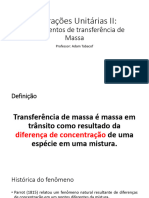 Aula 1 - Fundamentos de Transferência de Massa