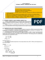 Lecture Notes 9 - Thermal Energy, Temperature, and Heat