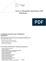 20 Must Know Year 11 Chemistry Questions With Solutions - Learnable