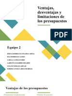 Ventajas, Desventajas y Limitaciones de Los Presupuestos