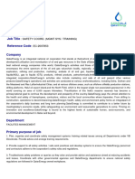 Data Overview - SAFETY COORD. (MGMT SYS - TRAINING) 