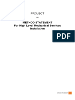 Methode Statement of High Level Mechanical Service System Installation