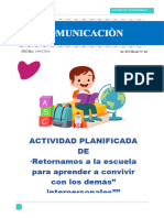 14 de Marzo. Comunicacion