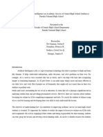 The Impact of Artificial Intelligence On Academic Success of Senior High School Student at Partida National High School