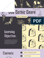 Gothic Genre Educational Presentation in Purple Yellow Dark Illustrative Style