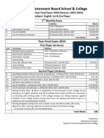 Syllabus For Year Final Exam-2024 (Session 2023-2024)