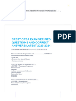 CREST CPSA EXAM VERIFIED QUESTIONS AND CORRECT ANSWERS LATEST 2023-2024 (PDF) - CliffsNotes