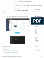 Se Connecter Et S'inscrire Tableau de Bord PHP