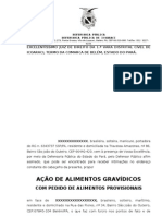 Ação de Alimentos Gravídicos Com Alimentos Provisionais