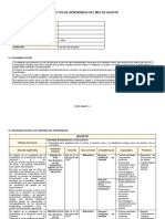 4 Años - Proyectos de Aprendizaje - Agosto