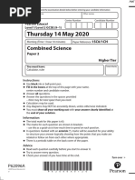 June 2020 QP - Chemistry 1 (H) Edexcel Science GCSE