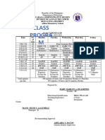 Class Program 2024-2025