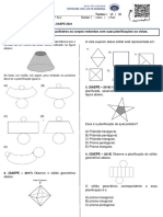 D03 - Relacionar Diferentes Poliedros Ou Corpos Redondos Com Suas Planificações Ou Vistas.