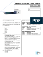 Paradigm Arch Control Processor Datasheet Revi