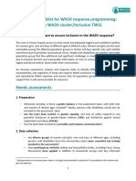 Tip-Sheet - Checklist For Inclusive WASH Response - Feb 2023