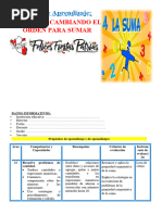 1° Sesión Día 3 Mat Seguimos Cambiando El Orden para Sumar