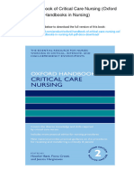 Oxford Handbook of Critical Care Nursing (Oxford Handbooks in Nursing) .