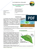 Semana 17 La Transpiración Ecología de Las Plantas