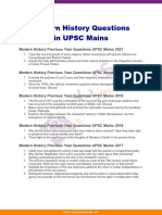 Modern History Questions in Upsc Mains 2013 To 2021 30