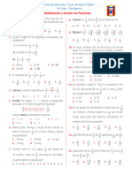 Ficha de Refuerzo - Multiplicación y División