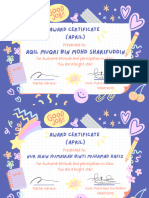 Pastel Blue White Cute Student Certificate