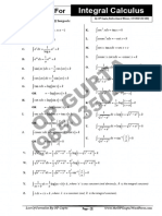 Formulae Integral Calculus