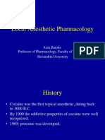 Local Anesthetic Pharmacology Lec