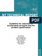 Guideline For Selection of Accelerated Corrosion Test